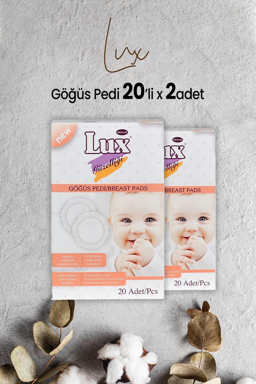 Lux Göğüs Pedi 20' li x 2 Adet