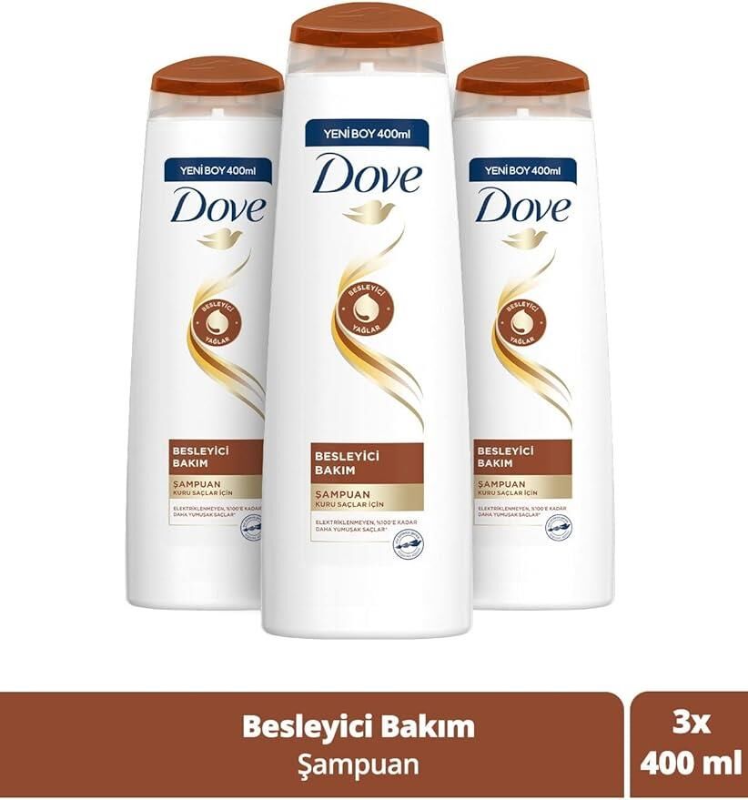 Saç Bakım Şampuanı Besleyici Bakım Kuru Saçlar Için 400 Ml X3