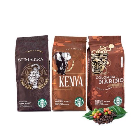 Düvenci Toptan Starbucks Kenya, Sumatra ve Colombia Çekirdek Kahve 250 Gram 3' lü Set