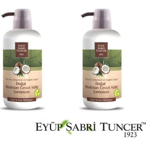 Eyüp Sabri Tuncer Doğal Hindistan Cevizi Sütlü Şampuan 600 ml x 2