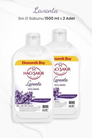Hacı Şakir Lavanta Dinlendirici Bakım Sıvı El Sabunu 1500 ml x 2 Adet