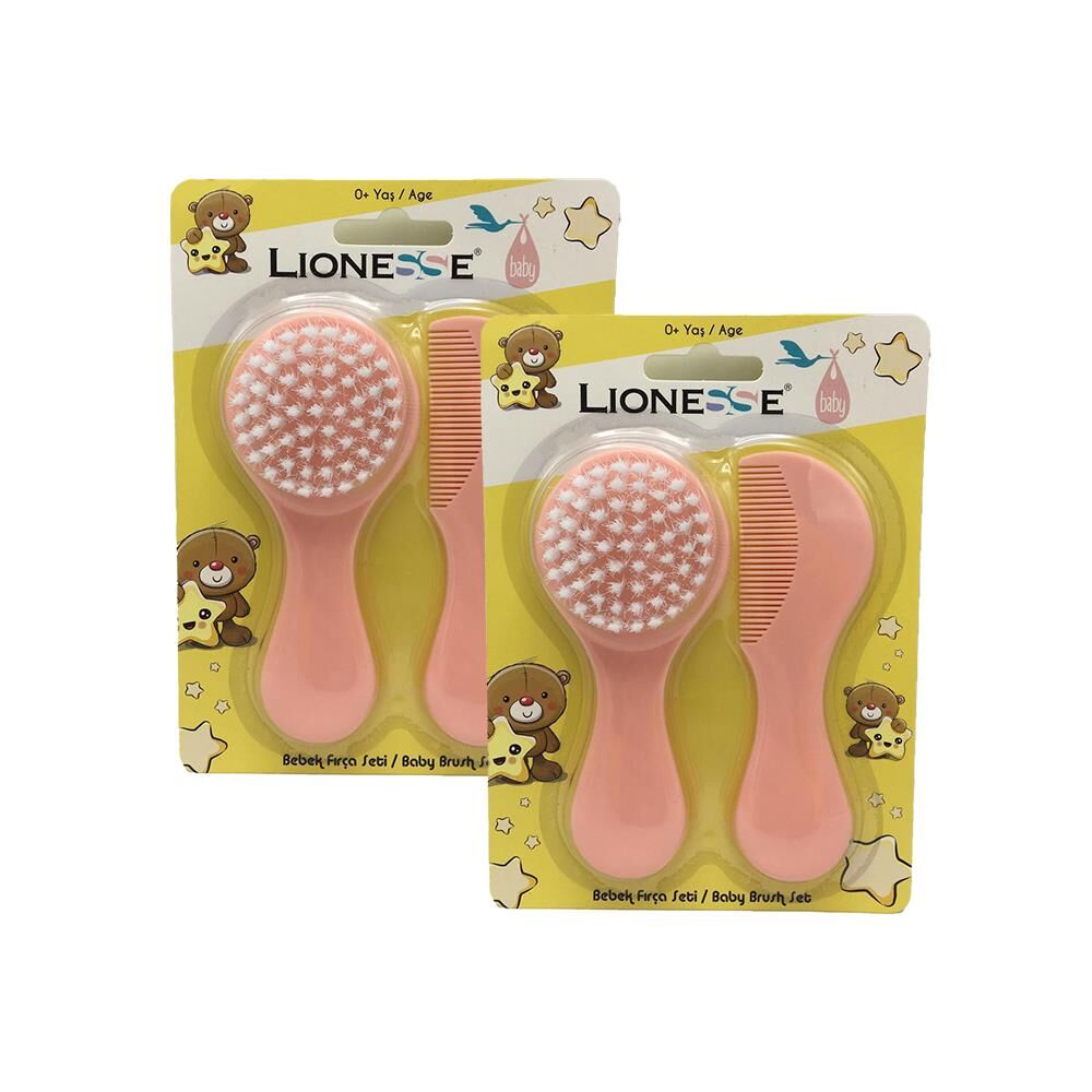 Tarko Lionesse Fırça Tarak Seti - Pembe x 2