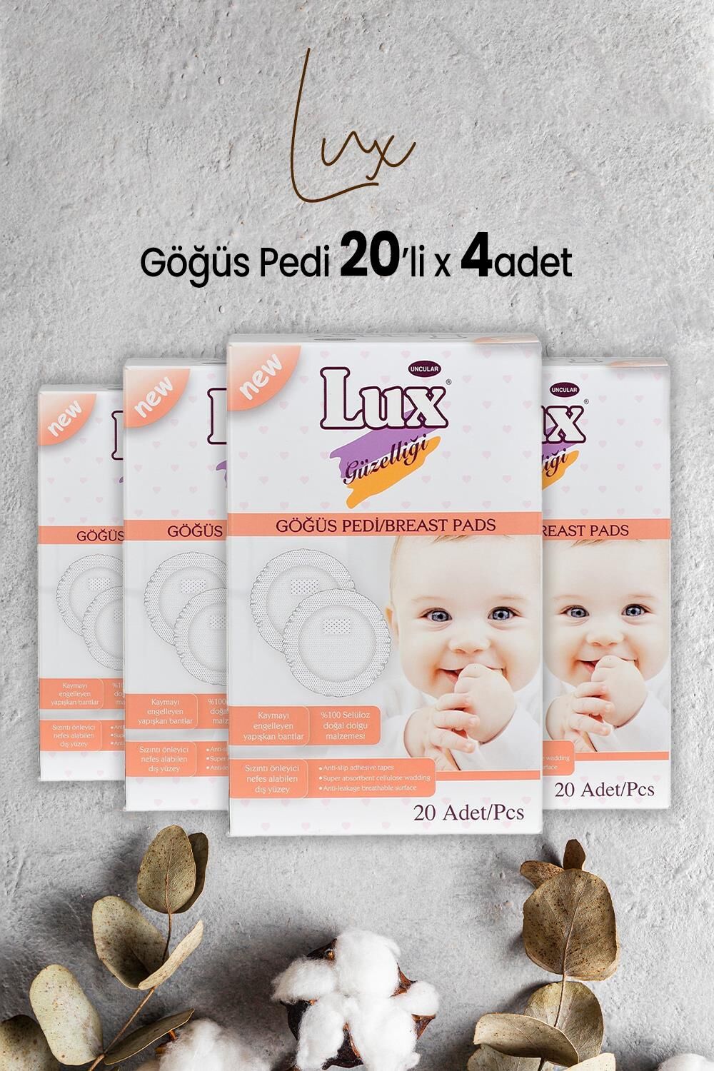 Lux Göğüs Pedi 20' li x 4 Adet
