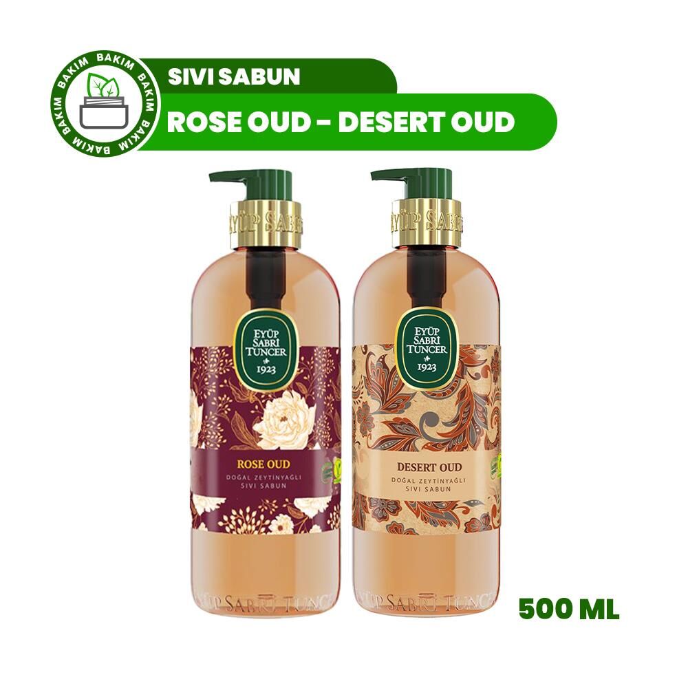 Eyüp Sabri Tuncer Desert Oud ve Rose Oud Doğal Zeytinyağlı Sıvı Sabun 500 ml