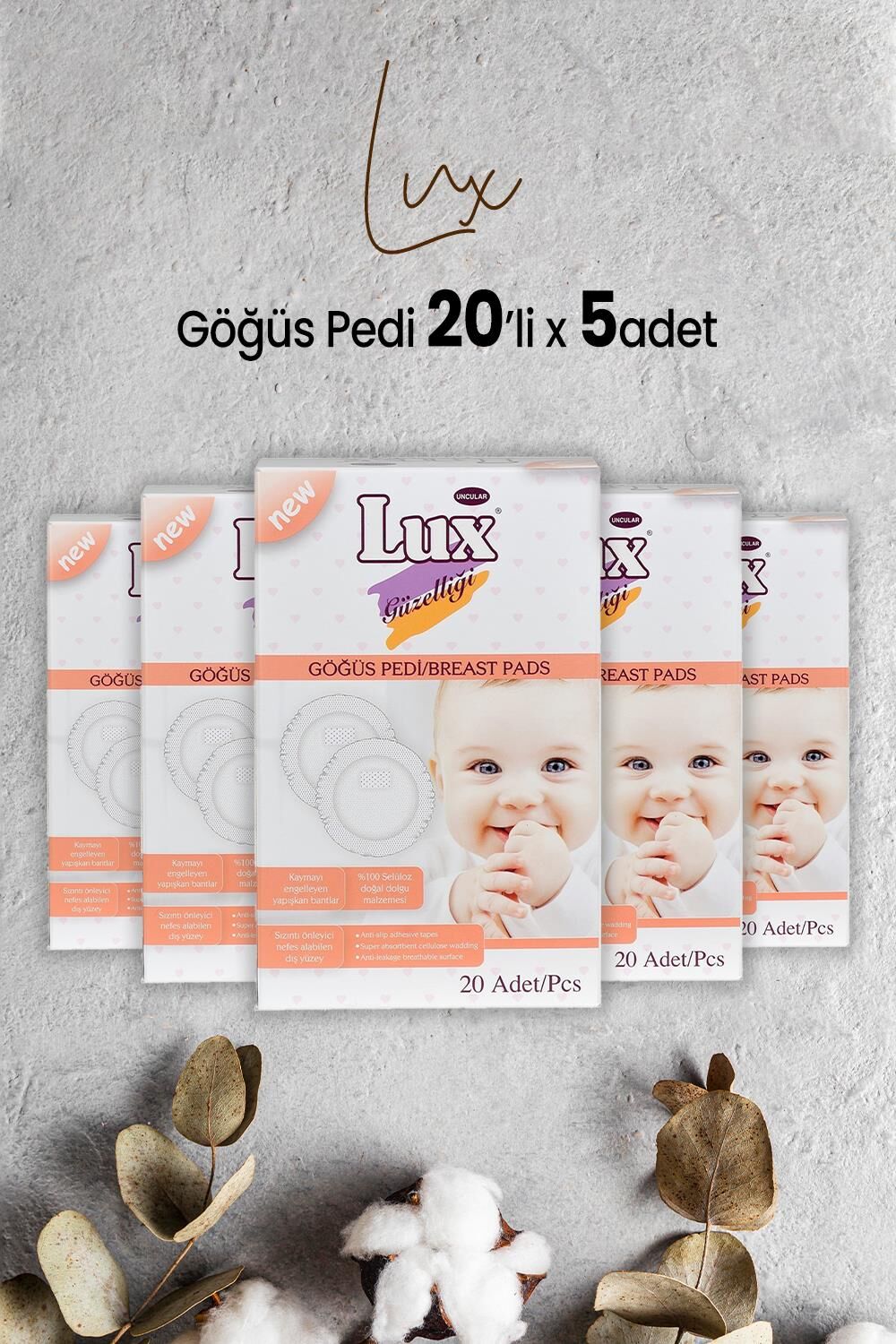Lux Göğüs Pedi 20' li x 5 Adet