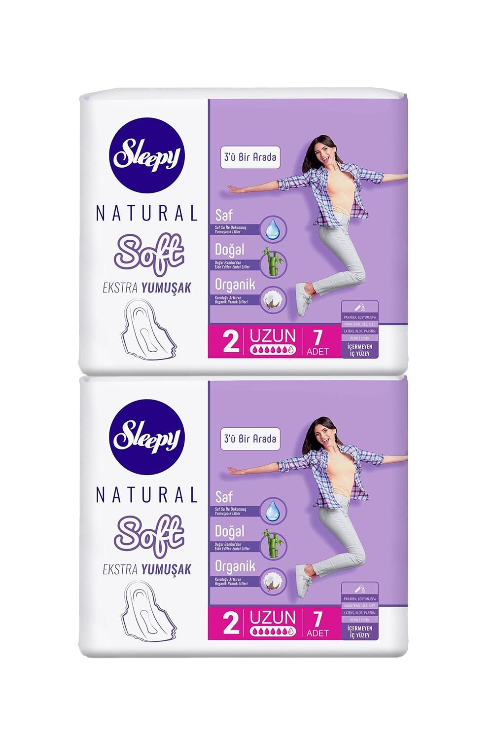 Sleepy Natural Hijyenik Ped Soft Uzun 7 Adet - 2 Adet