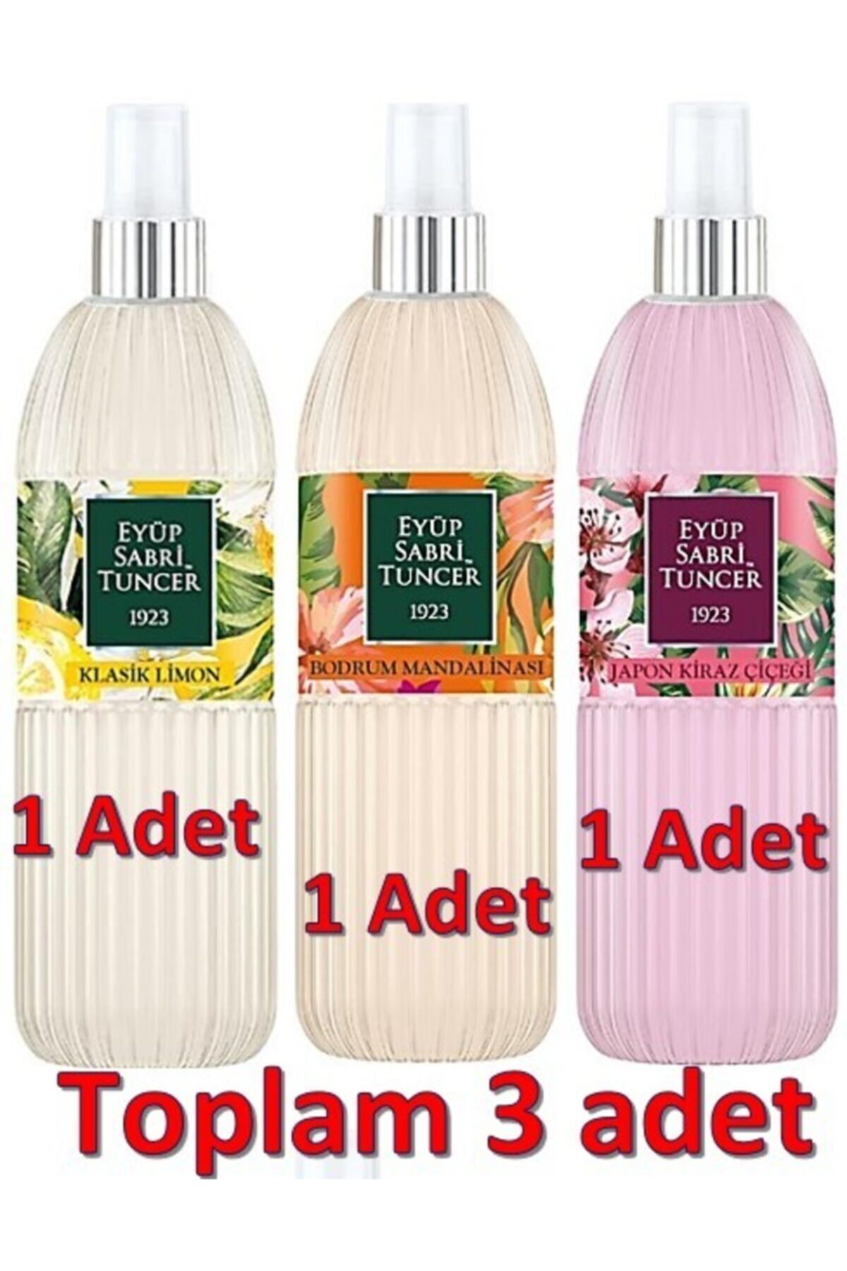 Eyüp Sabri Tuncer Klasik Limon, Bodrum Mandalinası, Japon Kiraz Çiçeği Sprey Kolonya 150 ML