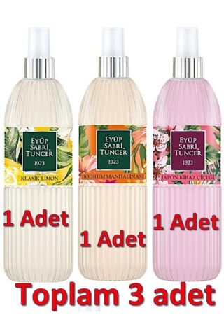 Eyüp Sabri Tuncer Klasik Limon, Bodrum Mandalinası, Japon Kiraz Çiçeği Sprey Kolonya 150 ML