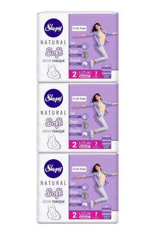 Sleepy Natural Hijyenik Ped Soft Uzun 7 Adet - 3 Adet