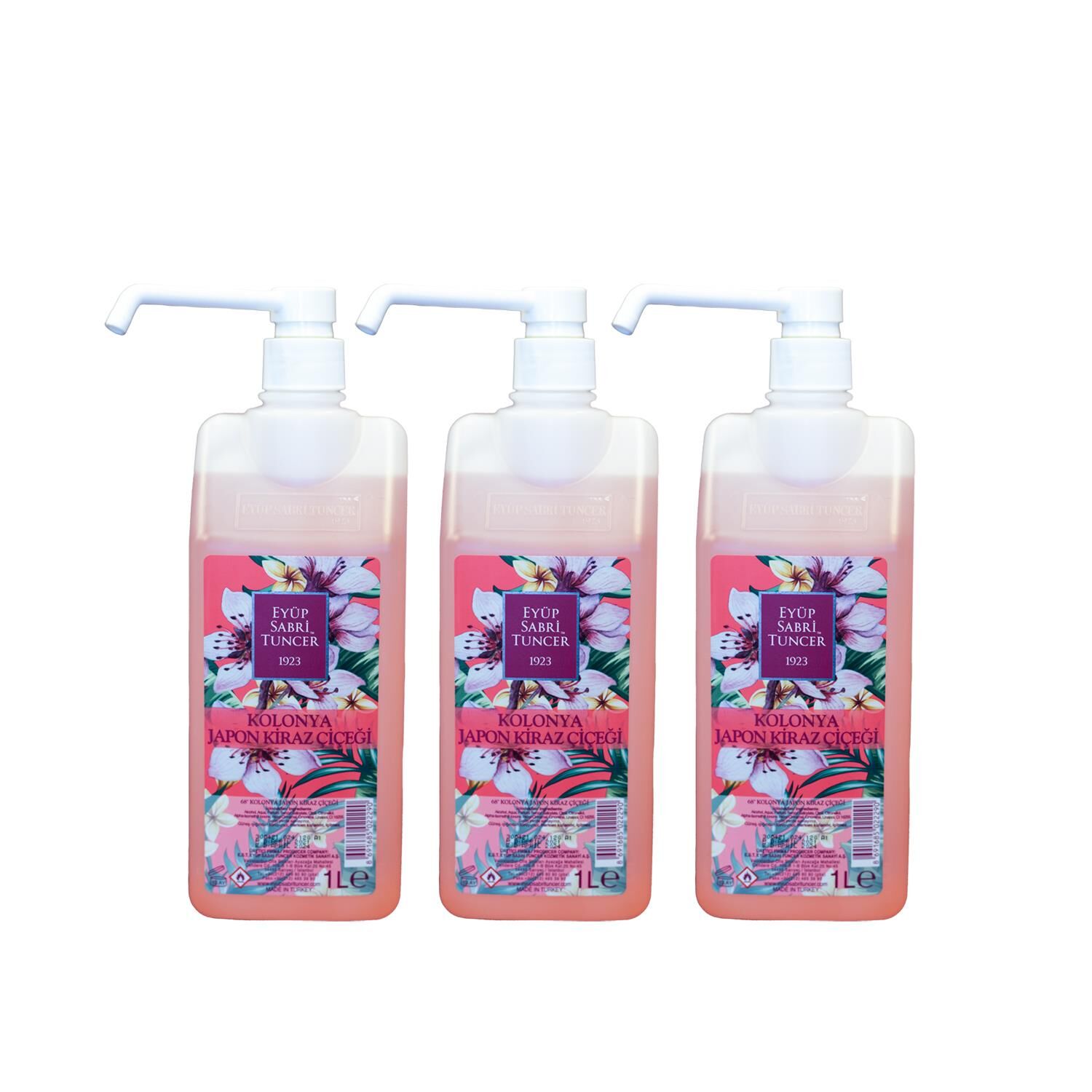 Eyüp Sabri Tuncer Japon Kiraz Çiçeği Kolonyası Sprey Şişe 1 lt x 3