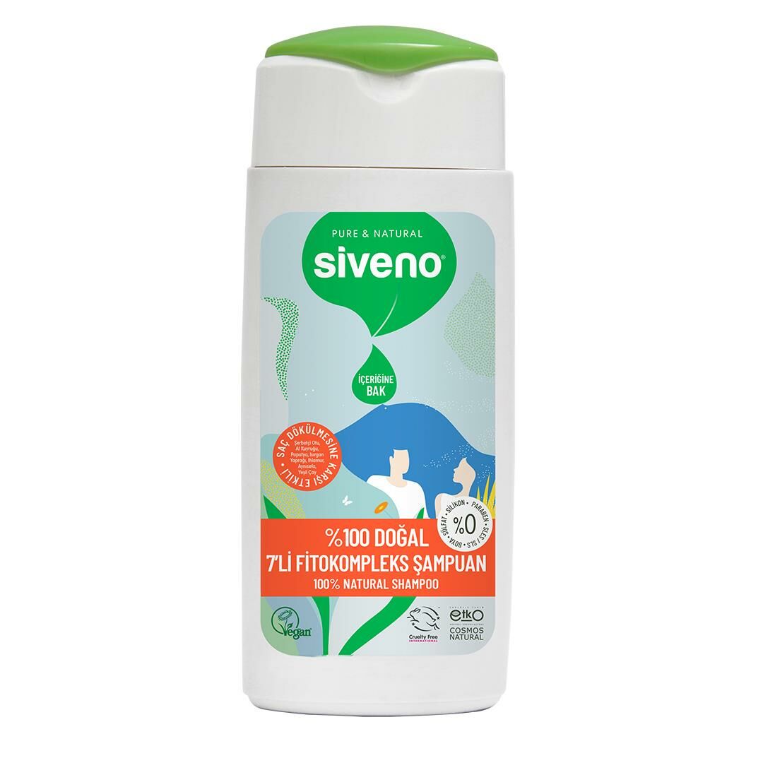 Siveno %100 Doğal Şampuan 7’li Fitoterapi Kompleksi 50 ml