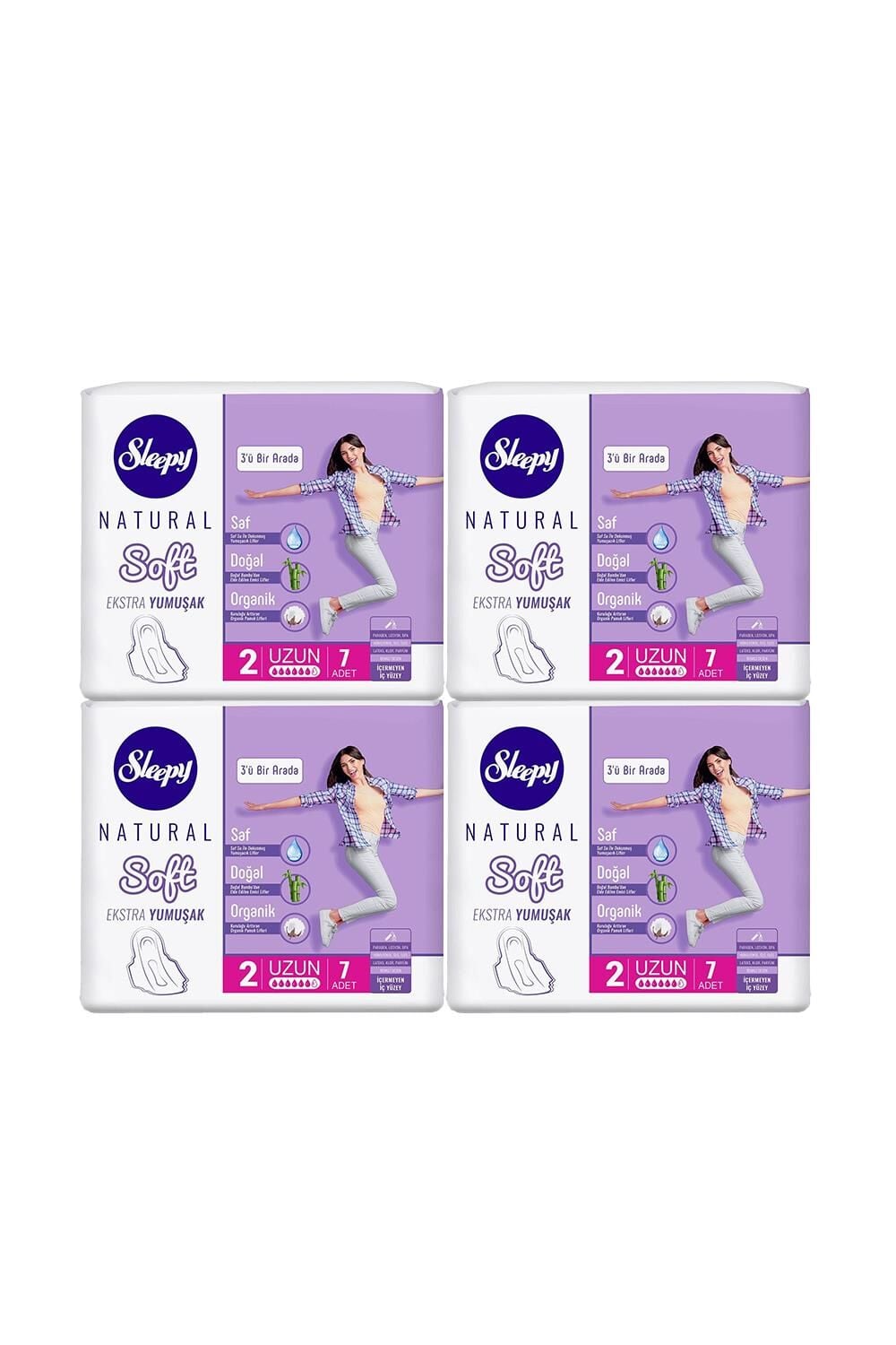 Sleepy Natural Hijyenik Ped Soft Uzun 7 Adet - 4 Adet