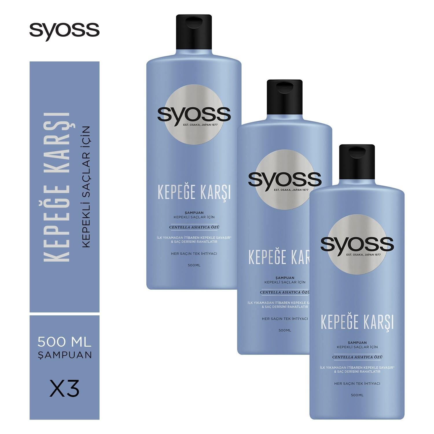 Syoss Kepeğe Karşı Şampuan 500 ml x 3
