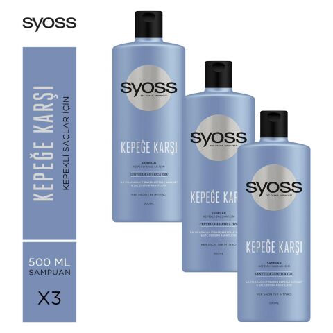 Syoss Kepeğe Karşı Şampuan 500 ml x 3