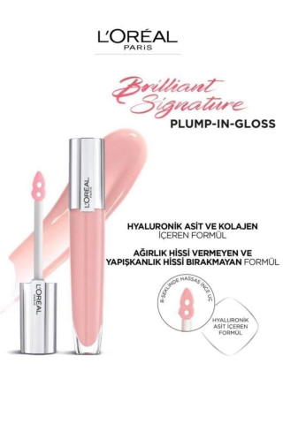 3 Adet Loreal Paris Brilliant Signature Plump in Gloss Ruj 402 Soar ve ROSIE