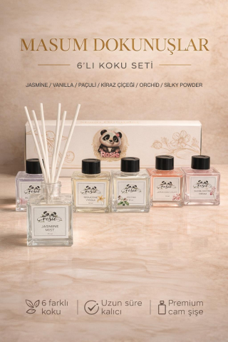 Rosie Masum Dokunuşlar – 6’lı Çubuklu Oda Kokusu Hediye Seti