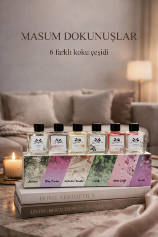 Rosie Masum Dokunuşlar – 6’lı Çubuklu Oda Kokusu Hediye Seti