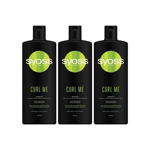 Syoss Curl Me Şampuan 500 ml x 3 Adet