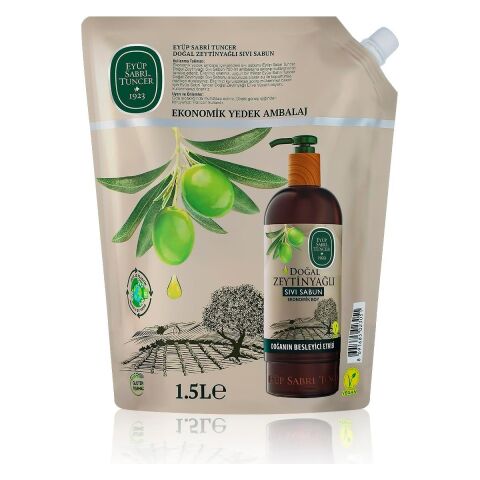 Eyüp Sabri Tuncer Doğal Zeytinyağlı Sıvı Sabun 1,5 Lt - Yedek Ambalaj