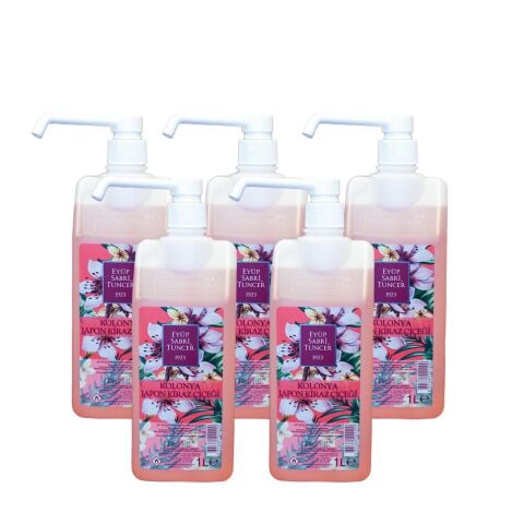 Eyüp Sabri Tuncer Japon Kiraz Çiçeği Kolonyası Sprey Şişe 1 lt x 5 Adet