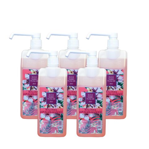 Eyüp Sabri Tuncer Japon Kiraz Çiçeği Kolonyası Sprey Şişe 1 lt x 5 Adet