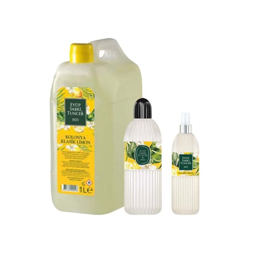 Eyüp Sabri Tuncer Klasik Limon Kolonya Paketi 3' lü