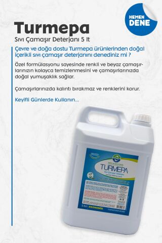 Turmepa Sıvı Çamaşır Deterjanı 5 Litre