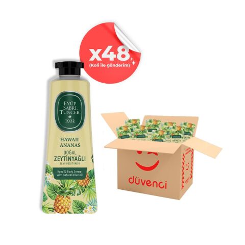 Eyüp Sabri Tuncer El ve Vücut Kremi Havaii Ananas 50 ml x 48