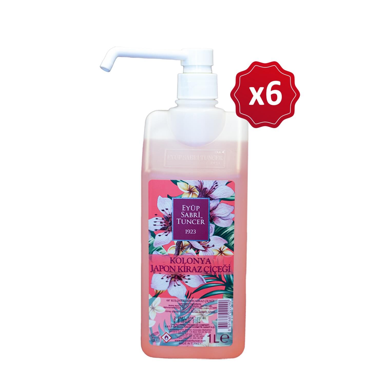 Eyüp Sabri Tuncer Japon Kiraz Çiçeği Kolonyası Sprey Şişe 1 lt x 6 adet