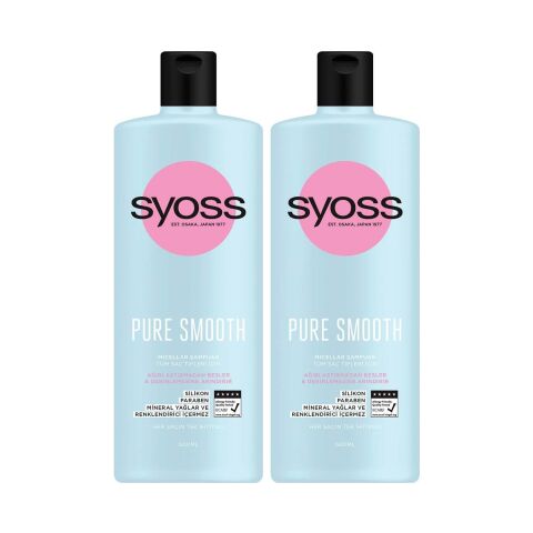 Syoss Pure Smooth Şampuan 500 ml x 2