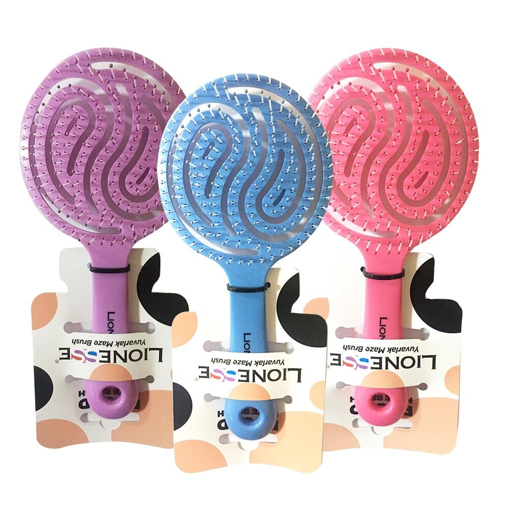 Tarko Lionesse Saç Fırçası Yuvarlak Mor, Pembe ve Mavi
