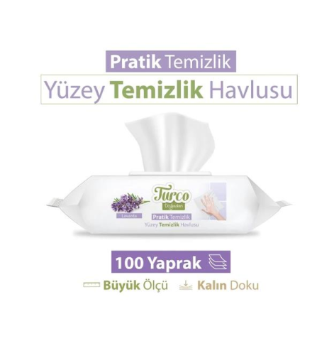 Turco Doğadan Lavantalı Yüzey Temizlik Havlusu 100 Yaprak