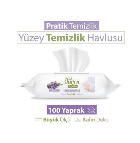 Turco Doğadan Lavantalı Yüzey Temizlik Havlusu 100 Yaprak