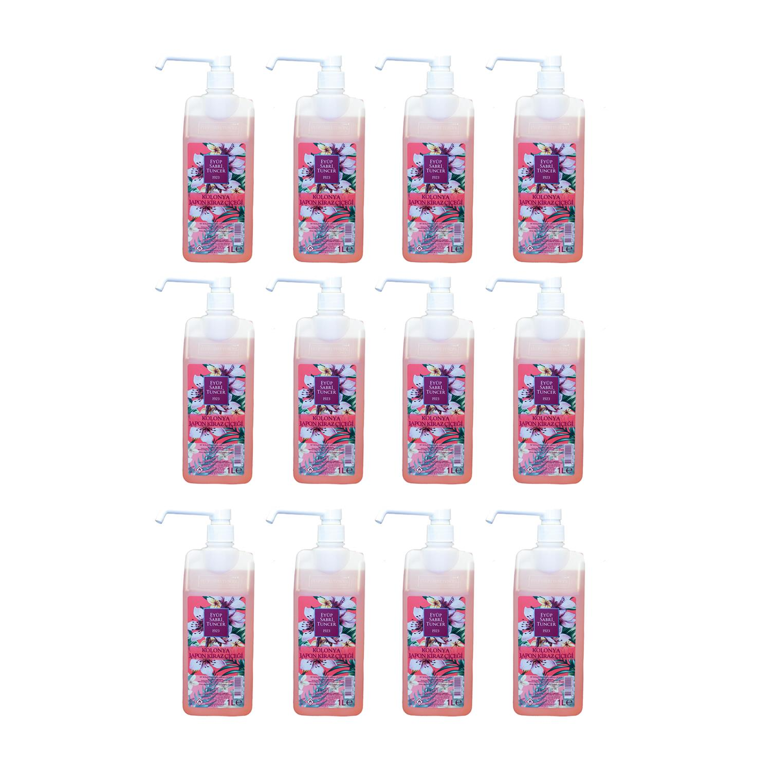 Eyüp Sabri Tuncer Japon Kiraz Çiçeği Kolonyası Sprey Şişe 1 lt x 12