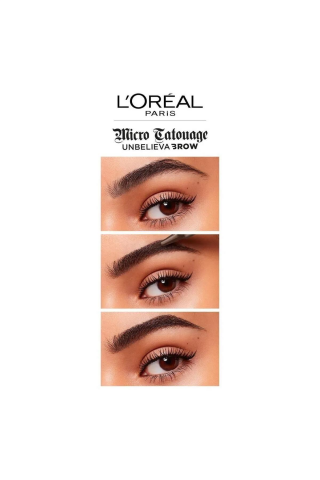 3 Adet Loreal Paris Micro Tatouage Kaş Kalemi 108 Dark Brunette ve ROSIE