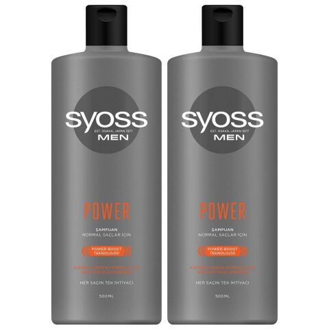 Syoss Men Power Şampuan 500 ML x 2 Adet