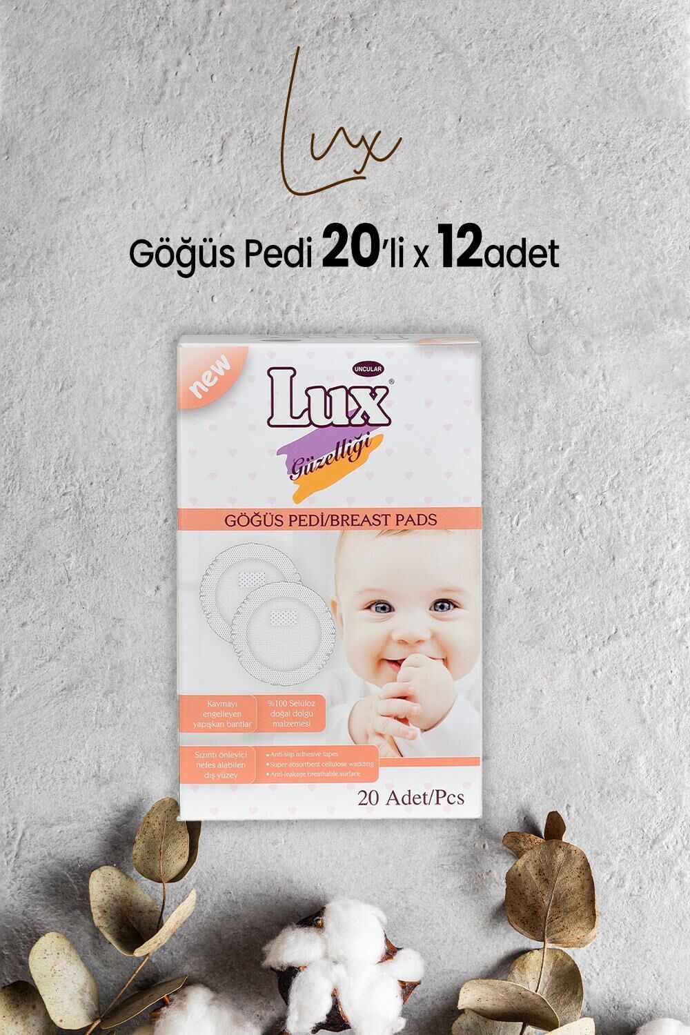 Lux Göğüs Pedi 20' li x 12 Adet