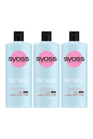 Syoss Pure Smooth Şampuan 500 ml x 3