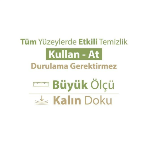 Turco Doğadan Yeşil Çam ve Yeşil Sabunlu Yüzey Temizlik Havlusu 100 Yaprak