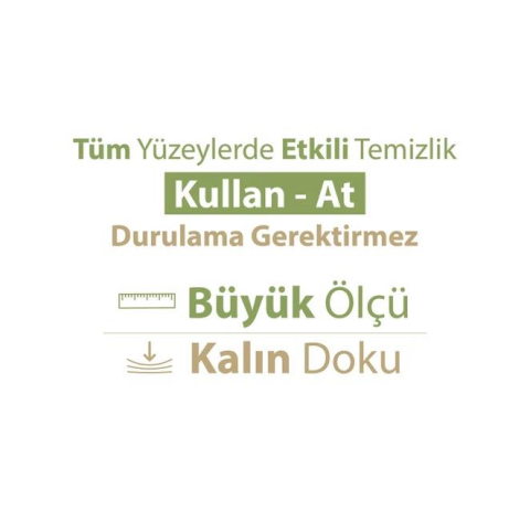 Turco Doğadan Yeşil Çam ve Yeşil Sabunlu Yüzey Temizlik Havlusu 100 Yaprak