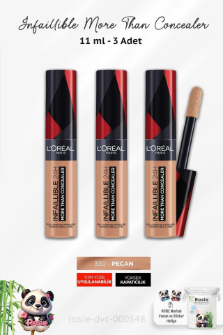 Loreal Paris 3 Adet Infaillible More Than Concealer 330 Pecan ve ROSIE