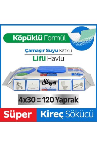 Sleepy Easy Clean Kireç Sökücü Havlu 30'lu