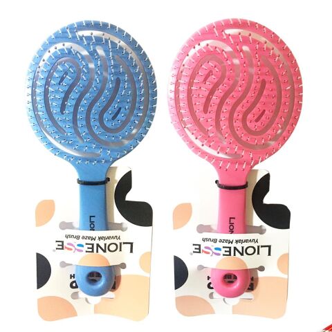 Tarko Lionesse Saç Fırçası Yuvarlak Pembe ve Mavi