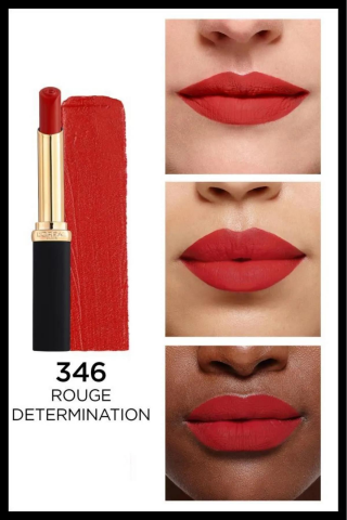 3 Adet Loreal Paris Volume Matte 346 Rouge Determination ve ROSIE