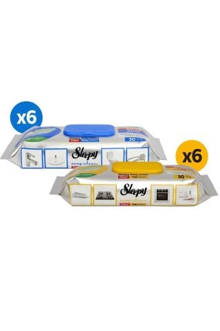 Sleepy Easy Clean Süper Yağ Çözücü&Kireç Sökücü Havlu Karma Paket 12X30 (360 Yaprak)