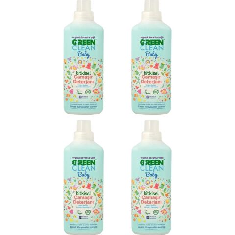 U Green Clean Baby Çamaşır Deterjanı 1 L x 4