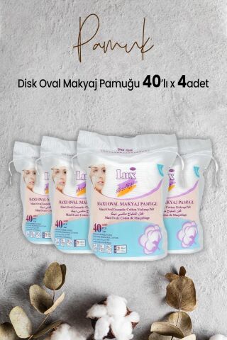 Lux Disk Oval Makyaj Pamuğu 40' lı x 4 Adet