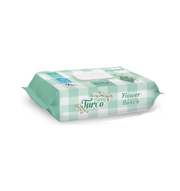 Baby Turco Islak Havlu Orkide Çiçek Buketi 90 Yaprak