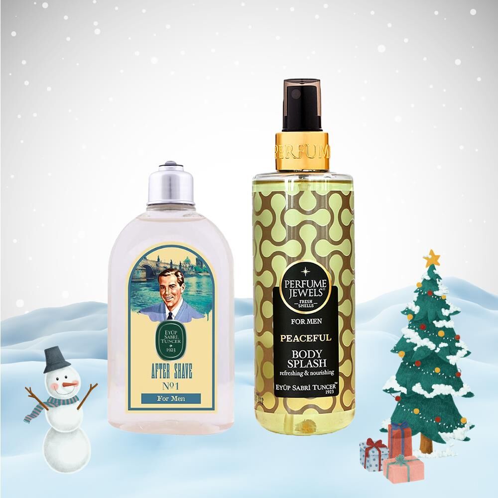 Eyüp Sabri Tuncer Yılbaşı Paketi Erkek Body Splash Peaceful 250 ml ve Tıraş Kolonyası No:1