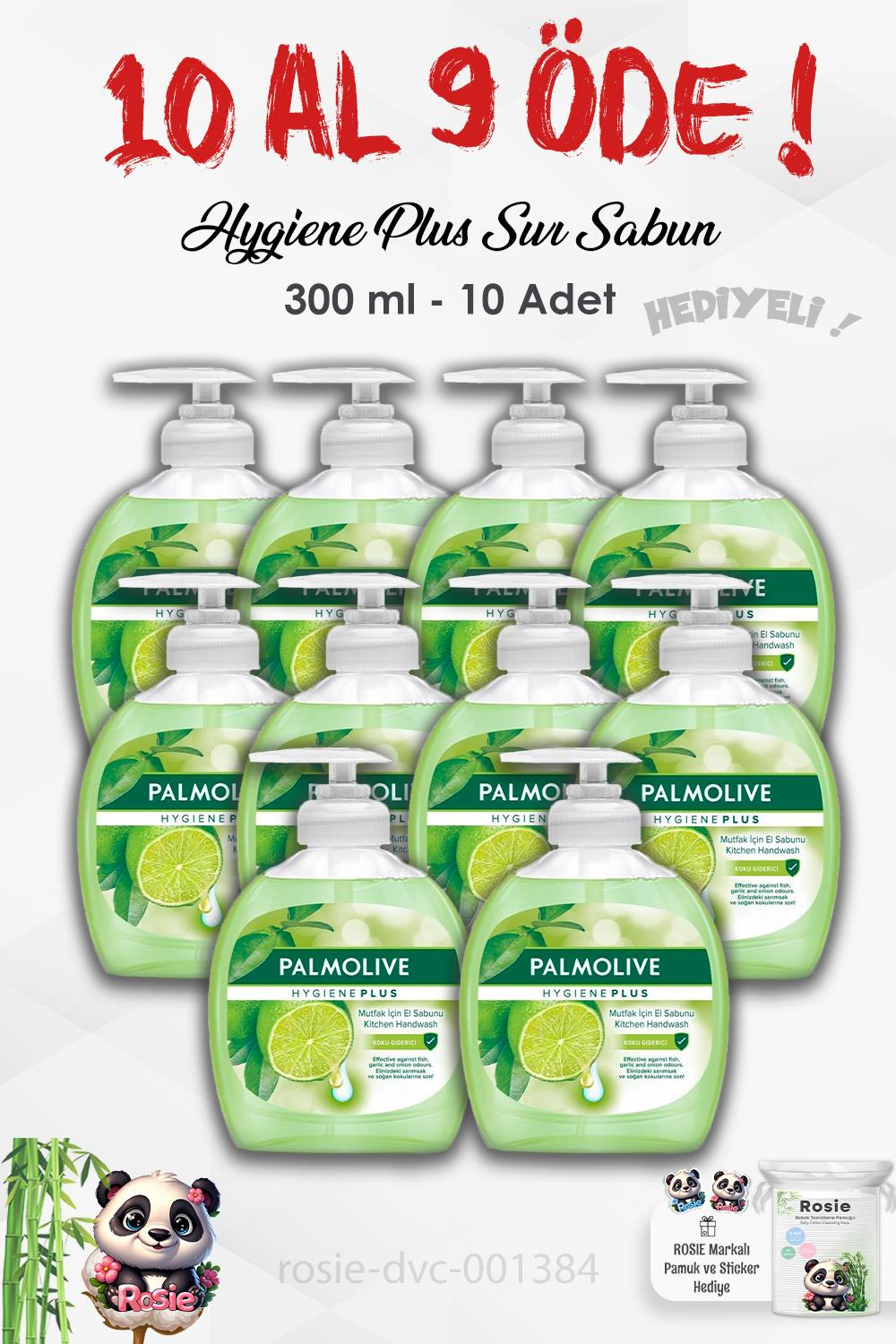 Palmolive 10 AL 9 ÖDE Hygiene Plus Koku Giderici Sıvı Sabun 300 ml ve ROSIE